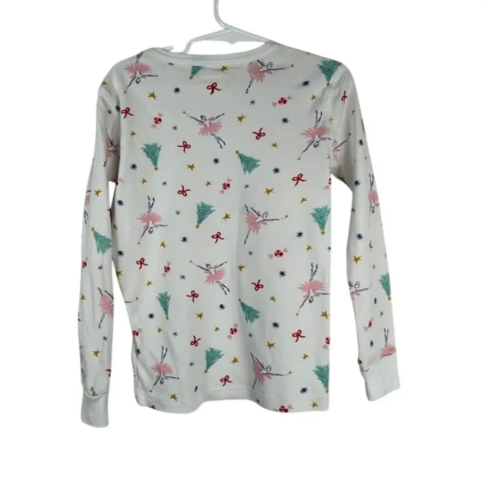 Crewcuts girl's holiday, festive ballerina print pajama set